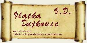 Vlatka Dujković vizit kartica